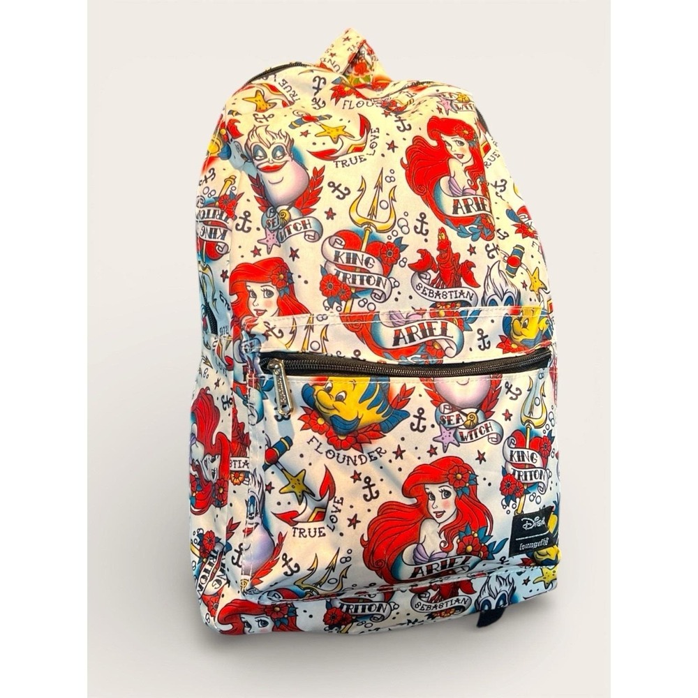 Loungefly Disney Princess Ariel Tattoo  AOP‎ Print Little Mermaid Backpack 17"